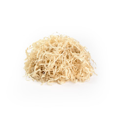 Cremehvidt strimlet papir, 1 kg