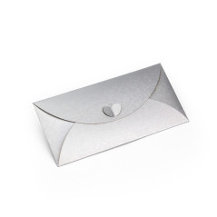 Sølvkonvolut med hjerte-lås | 220x110 mm | Superbox