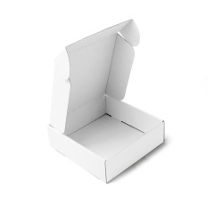 Elegant hvid lille gaveæske, 6 cm høj