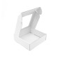 Hvid æske med PVC-vindue, 6 cm høj | 185x195x60 mm | Superbox