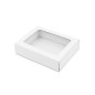Hvid skuffeæske med vindue | 195x148x48 mm | Superbox