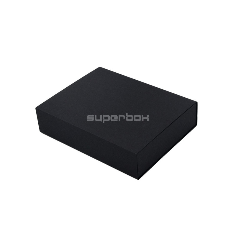Sort æske med sleeve | 195x148x48 mm | Superbox