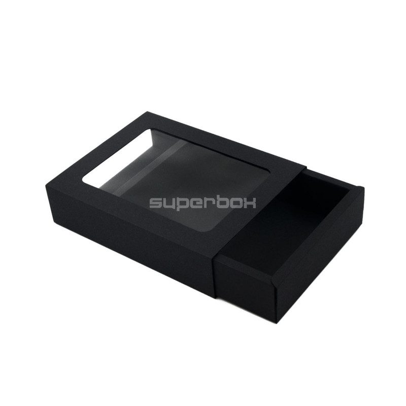Black Sleeve Gift Box with Clear Window