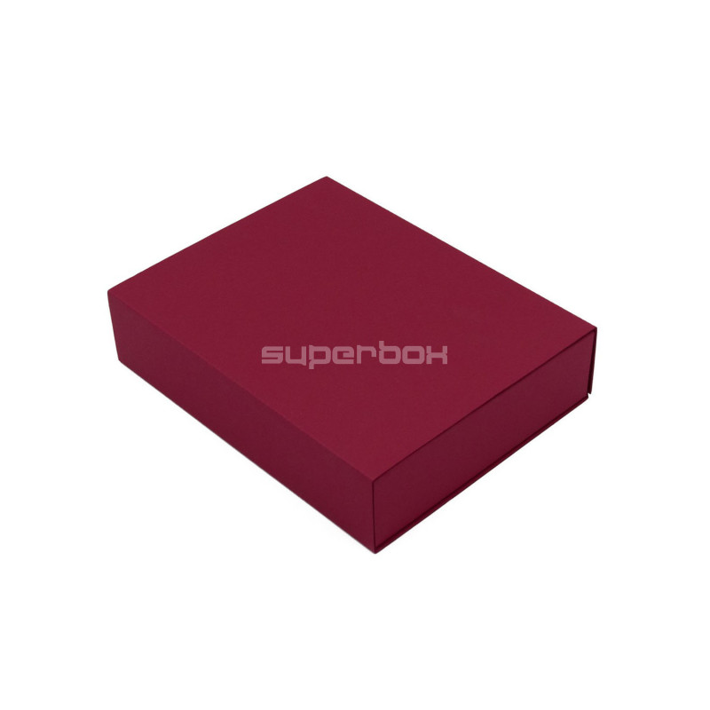 Mørkerød skuffeæske | 195x148x48 mm | Superbox