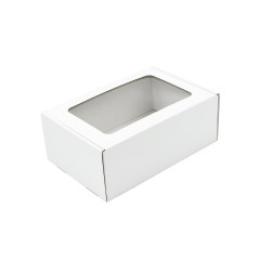 Hvid A5-æske med vindue | 220x150x85 mm | Superbox