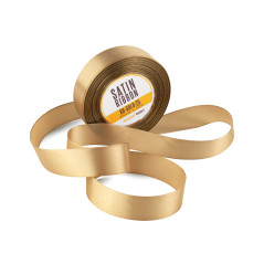Chic guld satinbånd, 25 mm bredde
