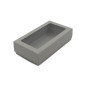 Grå æske med PVC-vindue til macarons | 200x110x50 mm | Superbox
