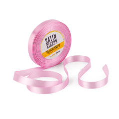 Chic lyserødt satinbånd, 12 mm bredt