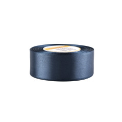Forfinet navyblåt satinbånd | 38 mm x 32 m | Superbox