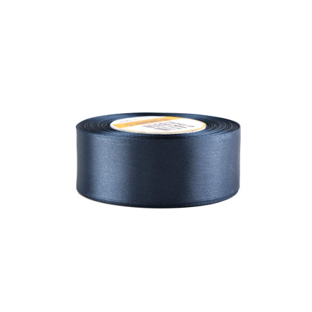 Forfinet navyblåt satinbånd | 38 mm x 32 m | Superbox