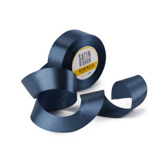Raffineret marineblåt satinbånd, 38 mm bredde