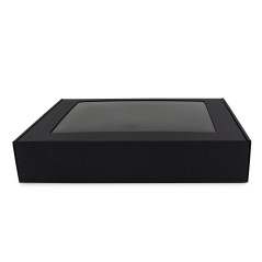 Black Gift Box with Transparent Window