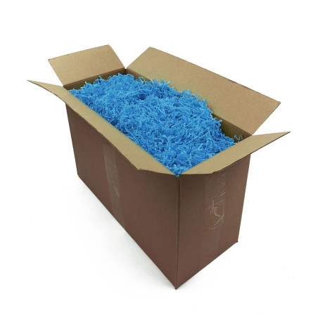 Stift himmelblåt strimlet papir – 2 mm, 1 kg