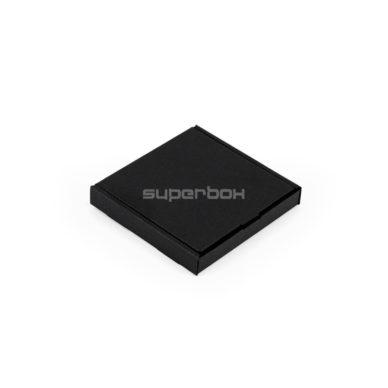 Lille sort flad æske | 105x105x15 mm | Superbox