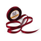 Burgundy satin ribbon – glossy, 12 mm wide, 32 m roll