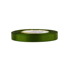 Slankt olivengrønt satinbånd | 12 mm x 32 m | Superbox