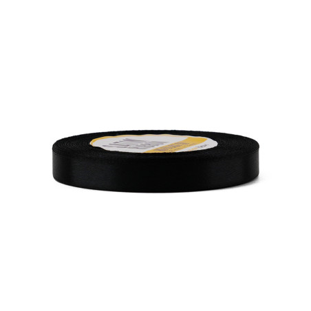 Smal sort satinbånd | 12 mm x 32 m | Superbox