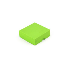 Lysegrøn to-delt kvadratisk gaveæske | 90x90x30 mm | Superbox