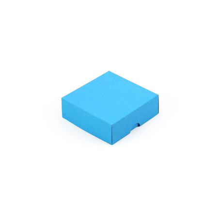 Lille kvadratisk lyseblå papgaveæske | 90x90x30 mm | Superbox