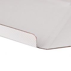 Lille hvid konvolut med gyldne linjer | 155x155x10 mm | Superbox