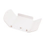 Hvid lille konvolut med gyldne snefnug | 155x155x10 mm | Superbox