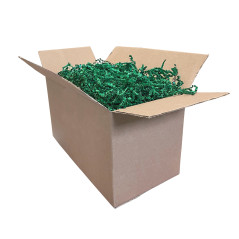 Stift mørkegrønt strimlet papir – 4 mm, 1 kg