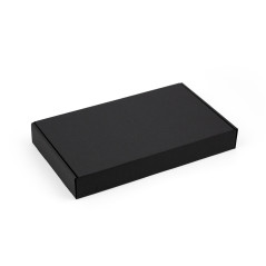 Sort gaveæske med lav højde | 300x180x40 mm | Superbox