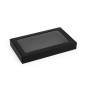 Sort lav gaveæske med PVC-vindue | 300x180x40 mm | Superbox