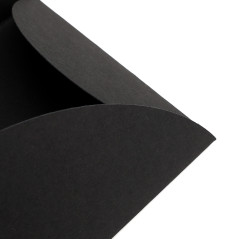 Sort konvolut med hjerteformet lukning | 220x110 mm | Superbox