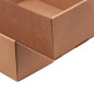 A5 format brown double door box with dark brown ribbon, 220x150x85 mm
