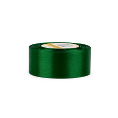Mørkegrønt satinbånd – blankt, 38 mm bredt, 32 m rulle