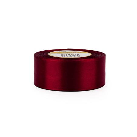 Bourgogne satinbånd – blankt, 38 mm bredt, 32 m rulle