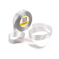 Silver satin ribbon – glossy, 25 mm wide, 32 m roll
