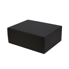 Hurtigt lukkende meget stor sort gaveæske, 300x400x150 mm