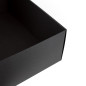 Hurtigt lukkende meget stor sort gaveæske, 300x400x150 mm