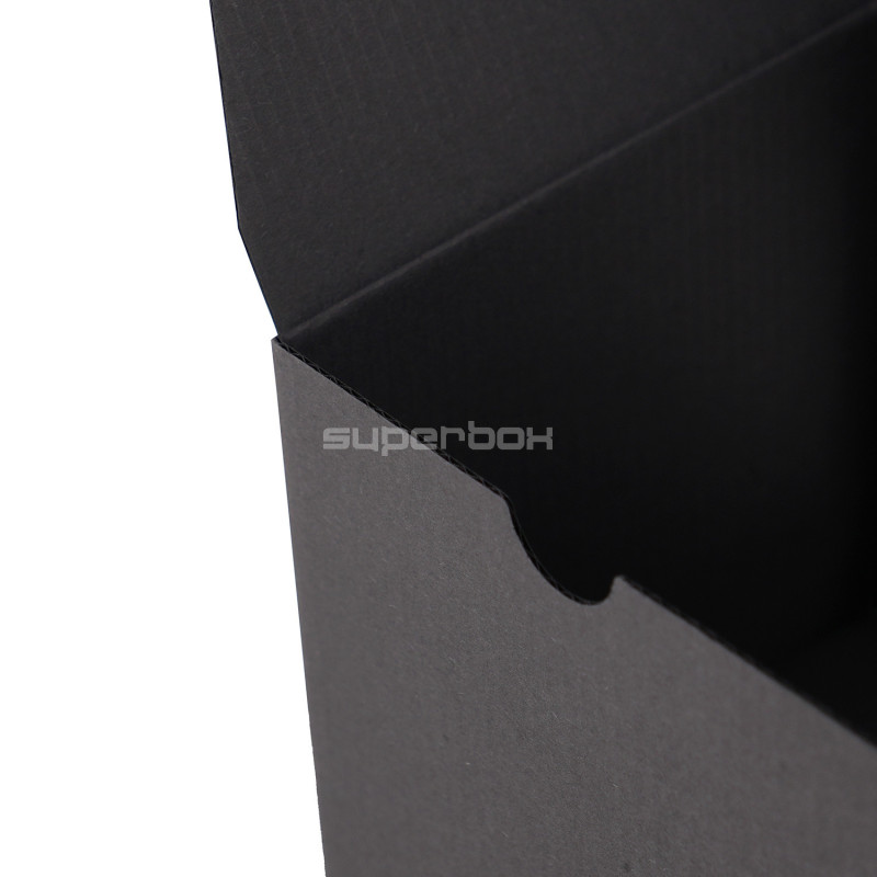 Black Cube Gift Box with Clear Window for Packing Candle
