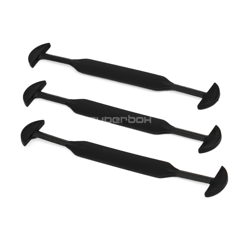 Sorte plastikhåndtag til gaveæsker, 155x25x3.5 mm Sorte plastikhåndtag til gaveæsker, 155x25x3.5 mm