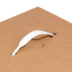 Hvide plastikhåndtag til gaveæsker