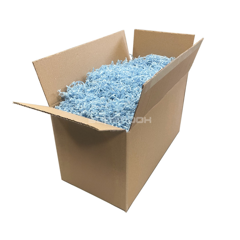 Rigid Light Blue Shredded Paper - 2 mm, 1 kg