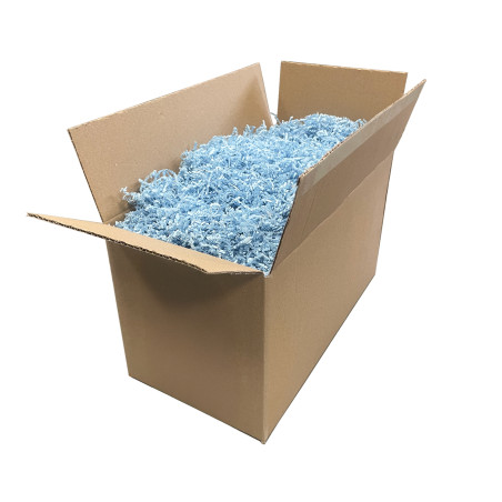 Stift lyseblåt strimlet papir - 2 mm, 1 kg