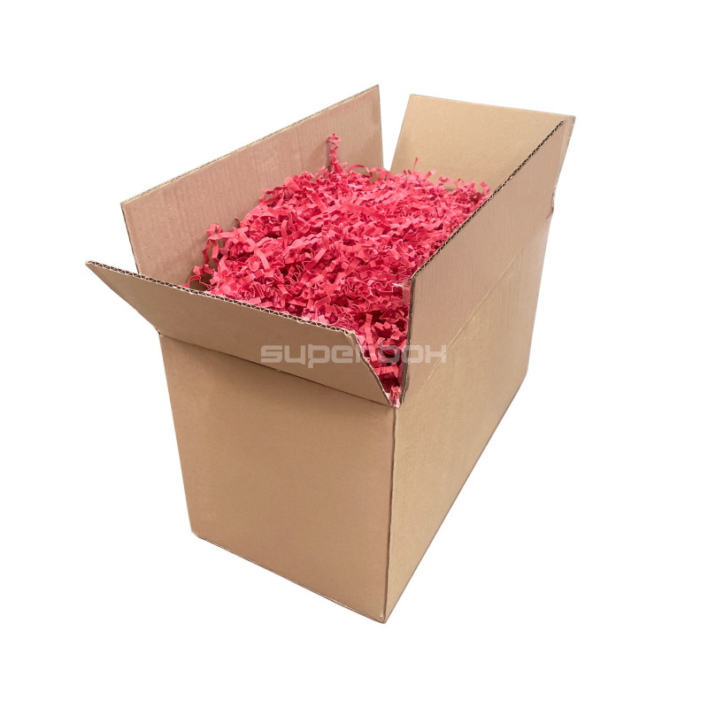 Rigid Raspberry Shredded Paper - 4 mm, 1 kg