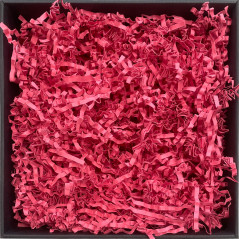 Stift hindbærrødt strimlet papir – 4 mm, 1 kg