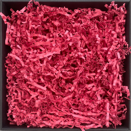 Stift hindbærrødt strimlet papir – 4 mm, 1 kg