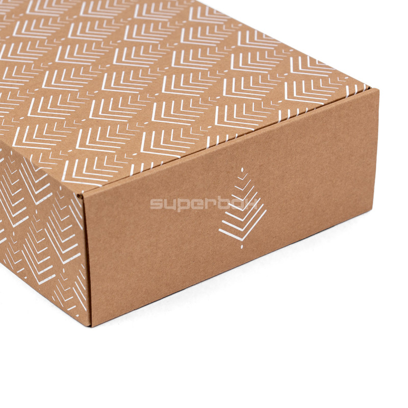 Brown A4 Box with Christmas Tree Pattern Brown A4 Box with Christmas Tree Pattern