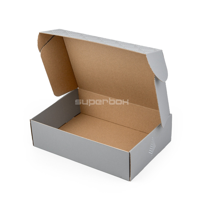 Grey A4 Box with Christmas Trees Pattern