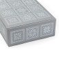 Grey A4 box with ethnic motifs, 305x215x85 mm