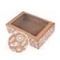 Brun A4-boks med julemotiver og vindue, 305x215x85 mm Brun A4-boks med julemotiver og vindue, 305x215x85 mm
