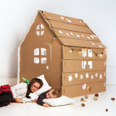 Stort legehus af bølgepap til børn STARS