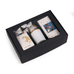 Sort A4-æske med PVC-vindue | 305x215x85 mm | Superbox