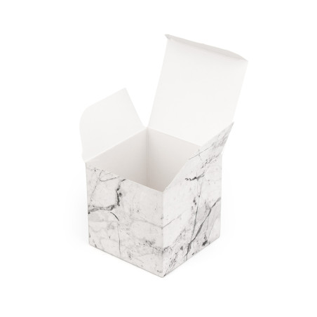 Small Cube Box with Marble Design